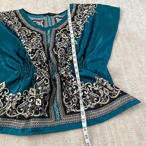 3 for $6 Heart Soul Boho Summer Smocked Blouse Top S - Picture 5 of 10